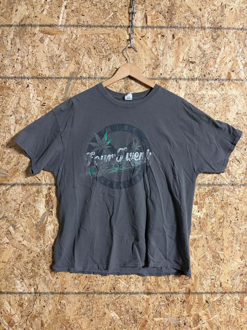 The Mint Dispensary Four Twenty 420 Graphic T-Shirt Grey